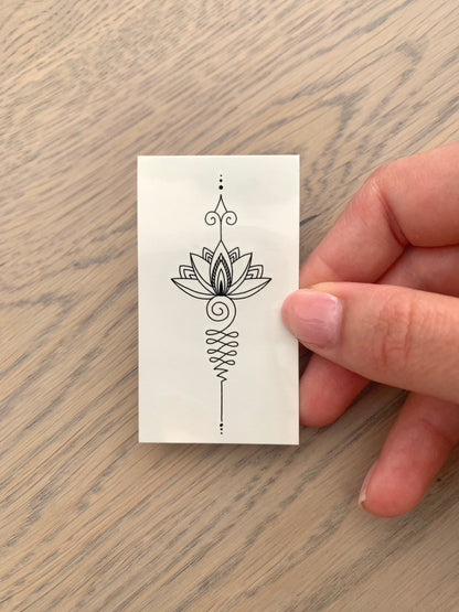 Unalome Lotus Art (set of 2) - Temporary Tattoo