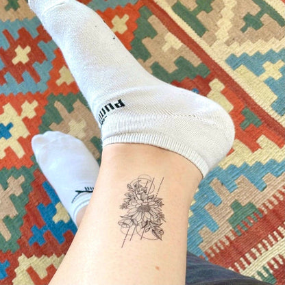 Sunflower Art (set of 2) - Temporary Tattoo