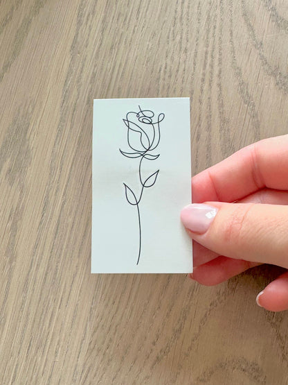 Rose One Lined (set of 2) - Temporary Tattoo