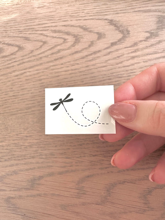 Flying Dragonfly (set of 2) - Temporary Tattoo