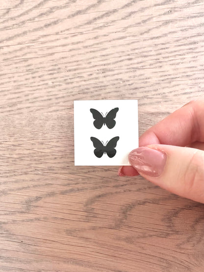 Duo Black Butterfly (set of 2) - Temporary Tattoo