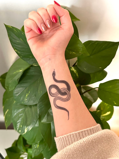 Snake Simple Medium (set of 2) - Temporary Tattoo