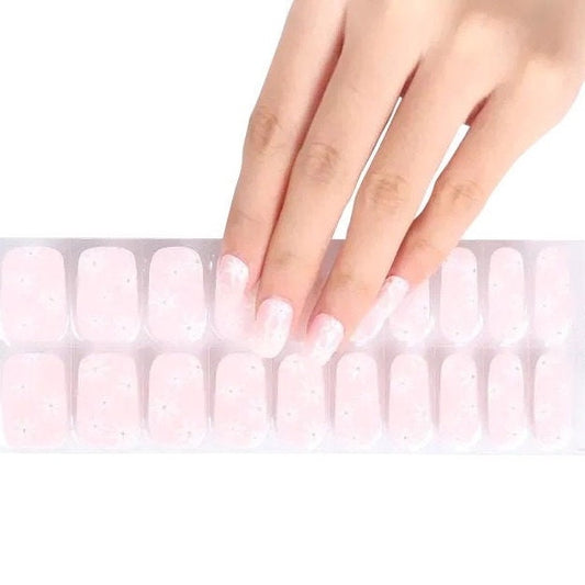 UV/LED Gel Nail Stickers | Semi Cured | Pink Daisy | 20 Nail Wraps