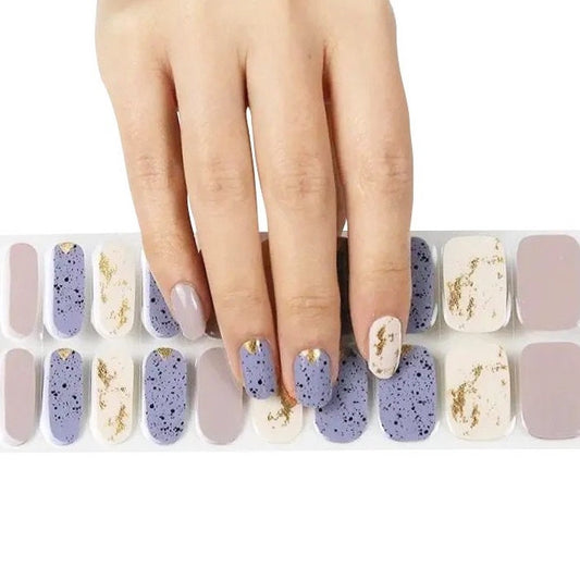 UV/LED Gel Nail Stickers | Semi Cured | Milky Way | 20 Nail Wraps