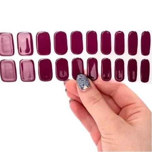 UV/LED Gel Nail Stickers | Semi Cured | Berry Punch | 20 Nail Wraps