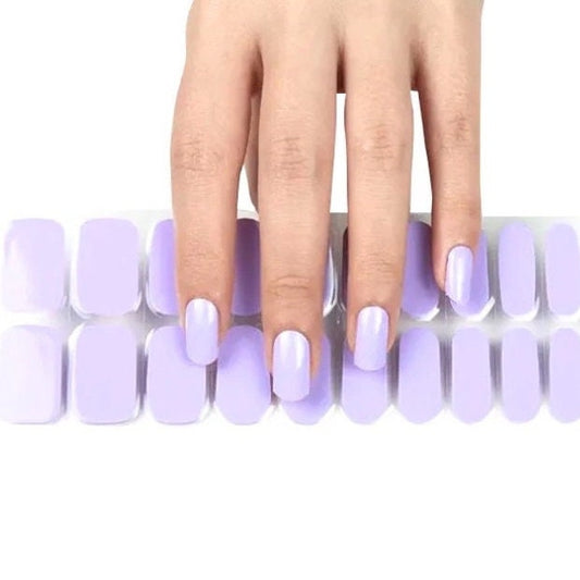 UV/LED Gel Nail Stickers | Semi Cured | Sweet Lilac | 20 Nail Wraps