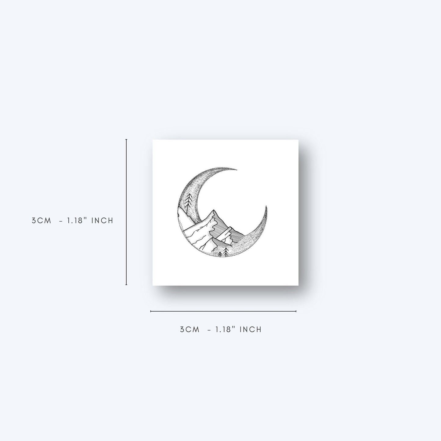 Small Moon Mountain (set of 2) - Temporary Tattoo