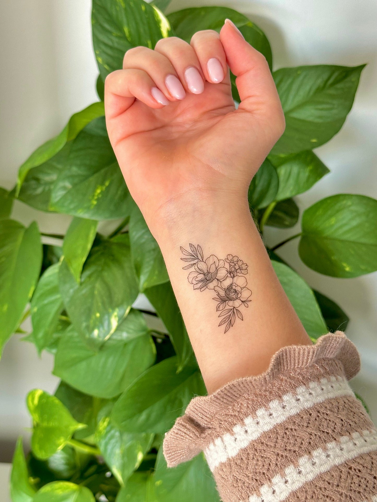 Floral Small b (set of 2) - Temporary Tattoo